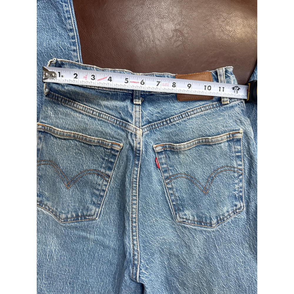 Levi's Premium Ribcage Straight Ankle Jeans - Vintage Wash - Size 27 in Blue - Picture 6 of 9